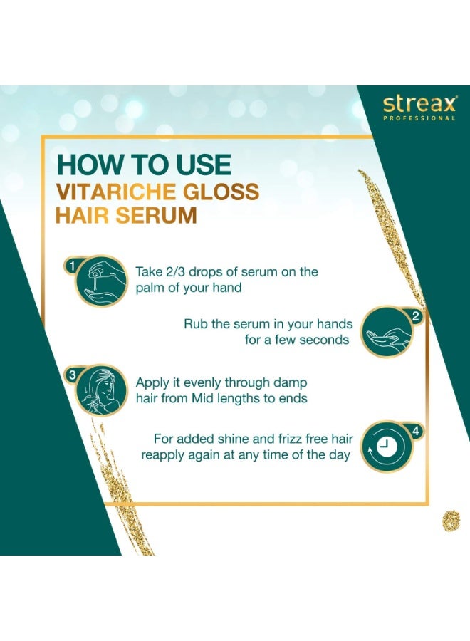 ستريكس سيروم فيتاريش غلوس الاحترافي للشعر، عبوتان × ١٠٠ مل | يتحكم في تجعد الشعر ويعزز لمعانه للحصول على مظهر أنيق ولامع مع زيت المكاديميا وفيتامين هـ - Image 5